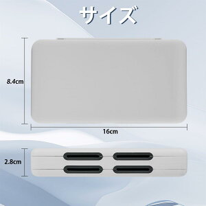 Switch 2 �Q�[���J�[�h�P�[�X 48���X�C�b�`�J�[�h��Micro SD96�����[�\ �}�O�l�b�g���J�� �n�[�h�V�F�� ���R���[ �ϏՌ� ���h�~ �z�R���h�~ �����^�ѕ֗��iWhite�j