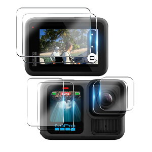 �y6���Z�b�g ���{���Ɏq���z�p Go Pro Hero 13 Black �K���X�t�B���� �t���ی�t�B���� �p Gopro Hero 13 �J���������Y�ی�t�B���� �����ߗ� �t���ی� �d�x9H �ϏՌ� ��U�h�~ �����^ �P�[�X�Ɋ�?�Ȃ� 