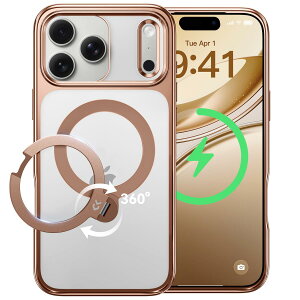 �y�����ʂ�㎿���E��_360°��]�zCASEKOO iPhone 17 Pro �p�P�[�X �N���A �ω��� ���c���� �p�x���� MagSafe�Ή� �ČR�K�i�ی� �ϏՌ� �ő�25W�}���[�d�Ή� �t�B�b�g�� ���b�v�z�[���t�� ���� ��phone1