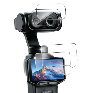 �y2+2���Z�b�g�z �Ή� Insta360 Luna Ultra �ی�t�B���� �C���X�^360 Luna Ultra �K���X�t�B���� 2�� + �����Y�ی�t�B���� 2�� �y �d�x9H ���{���Ɏq�� �z �Ή� �C���X�^360 ���i �E���g�� �t�B���� �t��