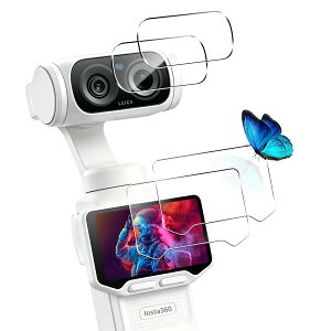 �y2+2���Z�b�g�z �Ή� Insta360 Luna Ultra �K���X�t�B���� + �J�����t�B���� �y���{���Ɏq �d�x9H�z �Ή� �C���X�^360 Luna Ultra �t�B���� �����K���X �t�� �ی�t�B���� 3D Touch�Ή� �A�����ߗ� �A�C�A