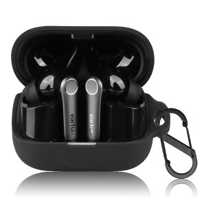 PRODELI For EarFun Air Pro 4+/EarFun Air Pro 4 Plus ��p �P�[�X �V���R���J�o�[ �L�Y�h�~ �ϏՌ� �_�炩�� �J���r�i�t�� �����h�~ �����[�d�\ �y�� �h�o earfun air pro 4+ �p �ی�J�o�[ (�u���b�N)
