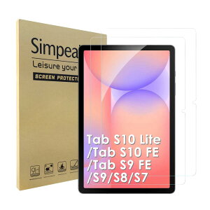 Simpeak 2������ Samsung Galaxy Tab S10 Lite/Tab S10 FE/S11/Tab S9 FE/S9/S8/S7 �Ή� �����K���X�t�B���� �t���ی�t�B���� �����ߗ� �w��h�~ ��U�h�~ �C�A�[��