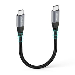 aceyoon USB-C �P�[�u�� CtoC 20cm �V���[�g �Z�� �^�C�vC �[�d�P�[�u�� �I�X-�I�X �ő�100W PD �}���[�d�Ή� 480Mbps �����f�[�^�]�� Type-C to Type-C �i�C�����ґg �y�� �����^�ѕ֗�