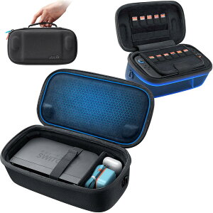JSAUX Switch 2 �L�������O�P�[�X�b�h�b�N�E�d���A�_�v�^�[�ȂǃA�N�Z�T���[���[�Ή��b�Q�[���J�[�h16�����[�b�n�[�hEVA�f�ށE�ϏՌ��g���x���o�b�O�b�X�C�b�`2�p�ی�P�[�X�E��e�ʎ��[�E��