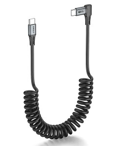 SUNGUY �R�C���� USB-C to USB-C �P�[�u�� 2�{�Z�b�g 1.5m�y�L�k�͈�: 0.4-1.0m�zL���^ �ԍڗp 60W PD�����[�d�Ή� Android Auto CarPlay �Ή� iPhone 17/16/15 Pro Max Galaxy S24/S23/S22 iPad Pro MacBook �p (�O���[)