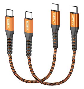 SUNGUY USB Type C �P�[�u�� 0.15M �y2�{�g�z PD�Ή� 60W �}���[�d USB C to USB C �P�[�u�� �Z�� Type C to C USB2.0�����f�[�^�]�� iPhone17/16/15�V���[�Y�AGalaxy S25/S24�AiPad Pro/iPad air/MacBook Air(Pro)�Ȃǂ̃^�C�vc�@