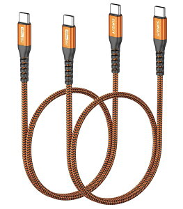 SUNGUY USB Type C �P�[�u�� 0.5M �y2�{�g�z PD�Ή� 60W �}���[�d USB C to USB C �Z�� Type C to C �P�[�u�� USB2.0�f�[�^�]�� iPhone17/16/15�V���[�Y�AGalaxy S25/S24�AiPad Pro/iPad air/MacBook Air/MacBook Pro�Ȃǂ̃^�C�vc�@