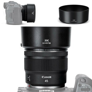 JJC ES-73B �t�� �����Y�t�[�h Canon RF 45mm F1.2 STM �����Y�p Canon ES-73B �݊� �U67mm�ی�t�B���^�[�ƃ����Y�L���b�v �����\