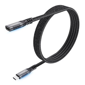 aceyoon USB C �����P�[�u�� 1M USB 3.1 Gen 2 10Gbps �����f�[�^�]�� 4K@60hz�𑜓x �^�C�v C �����R �[�h 1���[�g�� 100W/5A�}���[�d �i�C�����҂� �I�X-���X Type-C �e�@��Ή� USB C Extension Cable