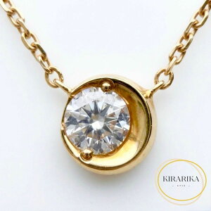 K18 �X�^�[�W���G���[ STAR JEWELRY MOON SETTING �l�b�N���X
