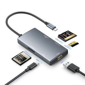 5-in-1 CFexpress Type A �J�[�h���[�_�[�y2026�ŐV�^OTG�zUSB-C 10Gbps�����]���Ή� �}���`�J�[�h���[�_�[CFa CFexpress Type A/TF/SD, UHS-II SD4.0�Ή��A�_�v�^ USB