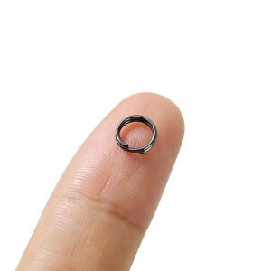 FUSSED二重リングキーリング100個セットキーホルダー二重カンダブルリングーキーホルダーリング金具パーツ部品キーリング(6MM)