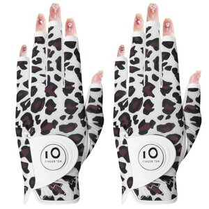 ゴルフグローブレディース2枚セット左手用ネイル指先カット羊革とマイクロファイバーレザーストレッチ生地ソフト柔らかめ伸縮通気耐摩耗性滑りにくいグリップ雨汗に強い全天候モデ…