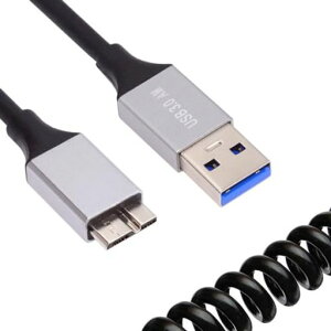 Cablecc 5Gbps USB3.0 �^�C�vA �I�X - Micro-USB3.0 �I�X OTG �X�g���b�` �R�C���P�[�u������ �f�B�X�N�d�b�J�����f�[�^�p 100cm