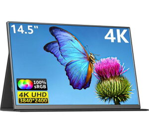 KEEPTIME���o�C�����j�^�[14.5�C���`4K3840x2400���o�C���f�B�X�v���C400cd/m2���P�x������16:10IPS�p�l��100%sRGB�L�F��|�[�^�u�����j�^�[�X�s�[�J�[�����}�O�l�b�g�ی�J�o�[�t��