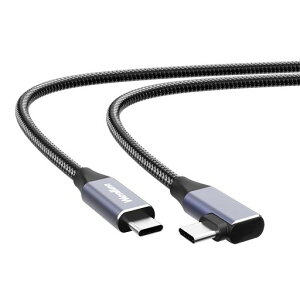 YAMCOWLUSBType-CケーブルL字【PD100W急速充電】根元強化断線防止ナイロン編み込みボディ高速データ転送USBType-C対応iPhone17/16/15シリーズGalaxy/iPad/MacBook/AiriPad