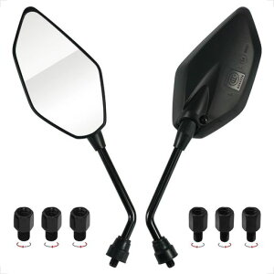 Evermotor �o�C�N�~���[ M10 M8 ���E�Z�b�g 8mm 10mm �ėp�~���[ ��/�t�l�W �ʖʋ� 2�Z�b�g