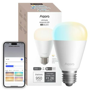 Aqara LED �d�� T2 E26���� CCT 75W�`���� Matter over Thread�Ή� �X�}�[�g�d�� ���� �L�z�� 1100lm