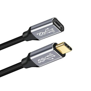 cablecc 10Gbps 100W �I�X-���X USB 3.1 USB-C Type C �����f�[�^�P�[�u�� �X�g���[�g�R�l�N�^�[ �X���[�u�t�� �m�[�g�p�\�R��2M�p