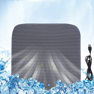 「45x45cm・4個強力ファン」クールシートカバークールマットシートクッションクール座席ズボンの股と座布団快速冷却USB給電取付簡単メッシュ仕様超通気DC12Vオフィス椅子自宅用