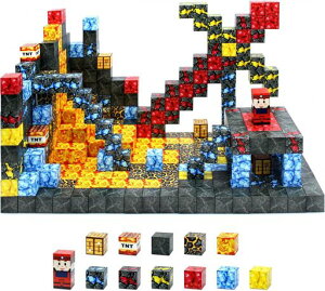 マグネット式積み木-マグネット式おもちゃ、モンテッソーリ感覚玩具、男の子と女の子向けの組み立て玩具