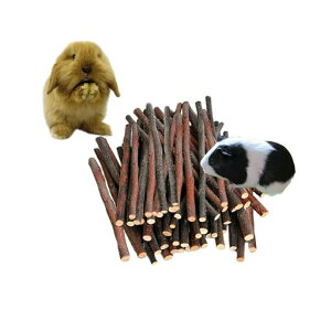 【Bookwarm】【天然無添加】りんごの木のかじり木ハムスター/モルモット/ウサギ用小動物おやつ100g(極細枝・中枝セット)噛むおもちゃ天然木製(100グラム)