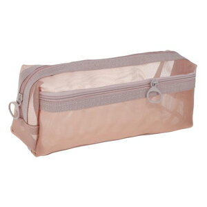 GLIDESMOOTHペンケース筆箱透明ペンバッグメッシュポーチ大容量多機能文房具収納収納バッグオフィス用品1個ピンク長方形スタイル1