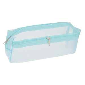 GLIDESMOOTHペンケース筆箱透明ペンバッグメッシュポーチ大容量多機能文房具収納収納バッグオフィス用品1個スカイブルー長方形スタイル3
