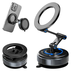 CloudValley真空スマホホルダーマグセーフ吸盤三軸延長します車載ブラケット吸着式スマホホルダー真空スマホホルダー車MagSafe対応吸着式スマホホルダー便利です多用途です対応iPhone1615141312