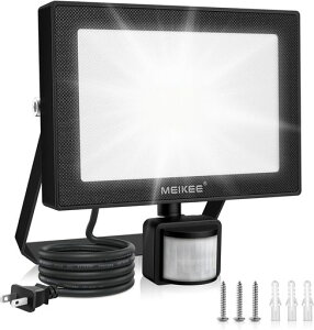 MEIKEEセンサーライト屋外20w人感投光器防犯ライト防水6500K2000LMフラッドライト昼白色超高輝度駐車場玄関灯倉庫屋内町内の防犯に照明器具IP66防水PIR屋外センサー日本語説明書付き