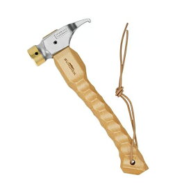 ペグハンマー ショートハンマー 軽量 小型 コンパクト キャンプ 木製ハンドル 名栗加工 真鍮ヘッド アウトドア ツーリング キャンプ 設営用具 テント用 登山 (22cm実木ハンドル付きステン…