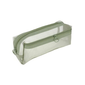 GLIDESMOOTHペンケース筆箱透明ペンバッグメッシュポーチ大容量多機能文房具収納収納バッグオフィス用品1個グリーン長方形スタイル1