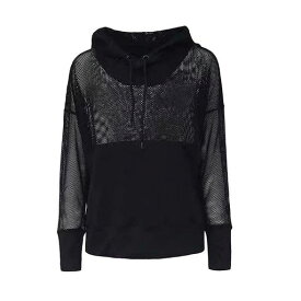 [SEYIXU]メッシュ长/半袖Tシャツレディーストップススポーツウェアヨガウェアアップジャズダンスフィットネスウェアヨガエクササイズフード付き体型カバー重ね着おしゃれ透けセクシー(…