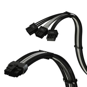 LINKUP - AVA PCIE 5.0 ���[���h&�͂񂾕t�� 16�s��(12+4�s��)to 3x8�s�� | 16AWG �X���[�u�t�� | RTX50�ERTX40�ERTX30 FE GPUs �ƌ݊������� | Corsair/ThermalTake