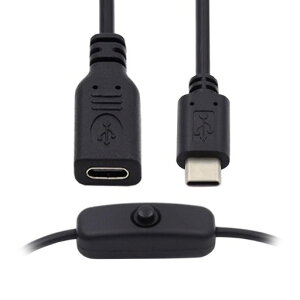 CY �P�[�u�� USB-C �I���I�t�d���X�C�b�`�{�^���t�� USB �^�C�v C �I�X - ���X�A�m�[�g�p�\�R���̃L�[�{�[�h Raspberry Pi 4B �p