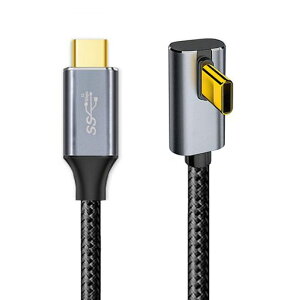 CABLECC 10GBPS 100W�f�[�^���o�[�V�u���^�C�vCUSB-C�j������j��USB3.1�P�[�u�����b�v�g�b�v�d�b�̂��߂�90�x�̊p�x�̒Ⴂ�v���t�@�C��200cm