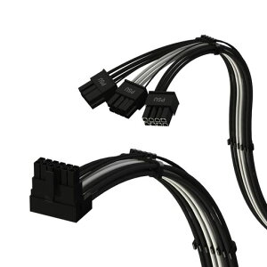 LINKUP - AVA ���t�g�A���O�� PCIE 5.0 16�s��(12+4�s��)to 3x8�s�� | 16AWG �X���[�u�t�� | RTX50�ERTX40�ERTX30 FE �ƌ݊������� | Corsair/ThermalTake PSU ��p�݌v