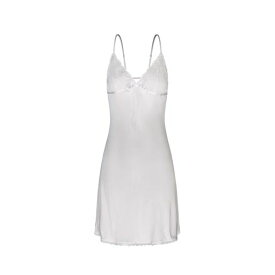 [SilRiverシルバーリバー]レディースシルクキャミソールスリップロングレースタンクトップレースでVネックロングスリップネグリジェ(Mediumホワイト)