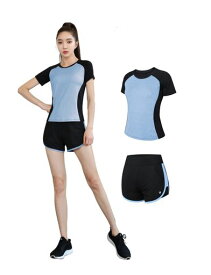 Seeya(シーヤ)スポ一ツウェアレデイース上下セットトレ-ニングウェアランニングウェアジムフイットネス(2点セットブルーS)