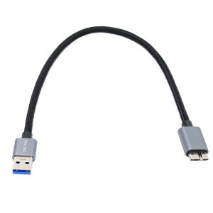 cablecc 5Gbps USB 3.0 Type-A �I�X - Micro B �P�[�u�� ���� �f�B�X�N SSD �J���� �f�[�^�p �V���o�[ 30cm U3-075-MM-CC