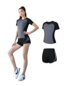 Seeya(シーヤ)スポ一ツウェアレデイース上下セットトレ-ニングウェアランニングウェアジムフイットネス(2点セットグレーXL)