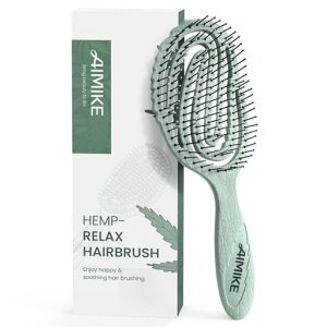 AIMIKEHemp-Relax�f�^���O�����O�u���V��������w�A�u���V���ɂ₳�������܂Ȃ��u���V���Ƀt�B�b�g�E�F�b�g&�h���C�u���V�T���T�����X�P���g���u���V�������ȒP�G�ꂽ���p�u���V�c�c