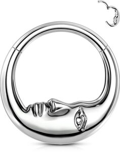 OUFERSeptumPiercingJewellery16GHelixEarringHoops316LStainlessSteelDaithTragusPiercingRingsConchSnugRook