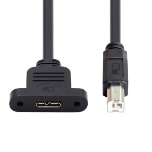cablecc 480Mbps USB2.0 Type-B �I�X - Micro USB 3.0 Type-B ���X �l�W�}�E���g�^�C�v �����P�[�u�� 50cm
