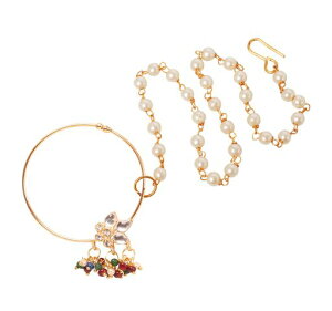 IndianBollywoodDestinginnovativeMughalKundanLookFauxPearlsRedGreenBeadsDesignerBridalJewelry