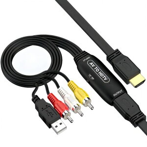 RCAtoHDMIϊRo[^[AVtoHDMIϊRo[^[RCAR|Wbg3F[qhdmiϊA_v^1080P/720P؂ւVCR/VHS/DVD/PS1/PS2pHDMIP[ut