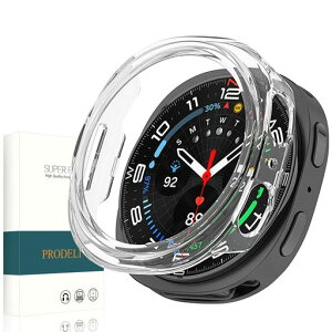 PRODELIForGalaxyWatch844mm��p�P�[�X�Ռ��z��PC�f�ރt�B�����Ȃ��L�Y�h�~�y�ʎ��t���ȒP���^�M�����N�V�[�E�H�b�`844mm�p�ی�J�o�[(�u���b�N)
