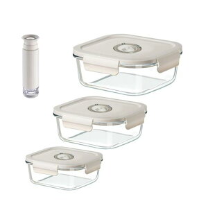 YKYUKO�Z���^��ۑ��e��ϔM�K���X525ML+800ML+1230ML(�v���~�A�����f��)+�蓮�|���v�Z�b�g-�H�i�ۑ��A�N�x�������R��h�~�H�i�^��ۊǃ{�b�N�X�d�q�����W�E�①�E�ⓀOK�A�H��@�Ή��A�ɂ����c