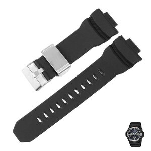 [Zealbeaty] �����V���R���E�H�b�`�X�g���b�v�Ή� GA150/200/300/310 GA110/400/700 GAW-100B 16mm TPU�E�H�b�`�X�g���b�v (Black with stainless steel ring)